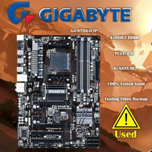 Main image of motherboard GA 970A D3P Socket AM3/AM3+ DDR3 boards 32GB 970 Desktop Motherboard