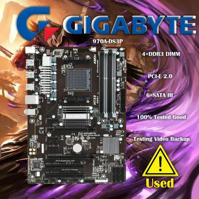 Main image of motherboard GA-970A-DS3P Socket AM3/AM3+ DDR3 970A-DS3P boards 32GB 970 Desktop Motherboard