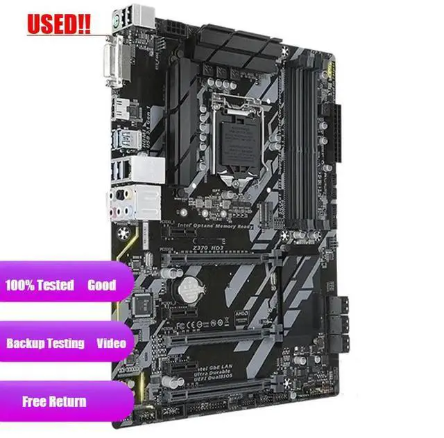 Main image of GA-Z370 HD3 Z370 HD3 Motherboard A1151 DDR4 Z370 Support i3 8100 i5 8500 I7 8700K