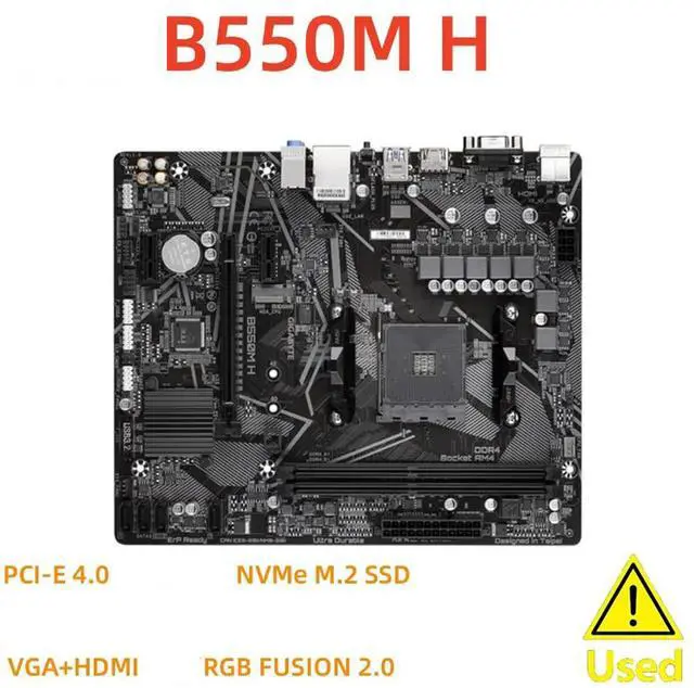 Main image of B550M H Micro-ATX B550 DDR4  M.2 128G PCI-E 4.0 Double Channel Socket AM4 Motherboard