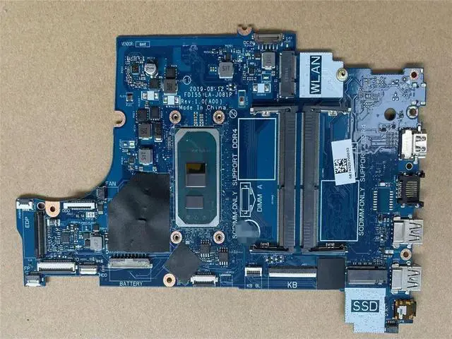 Main image of CN-01J5TX 01J5TX 1J5TX For 17 3793 Laptop Motherboard LA-J081P I5-1035G1 Processor