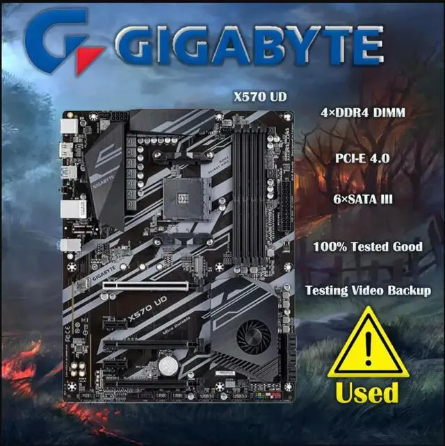 Main image of X570 UD Motherboard ATX Socket AM4 X570 DDR4 128GB PCI-E 4.0 SATA III USB3.2  Desktop Mainboard