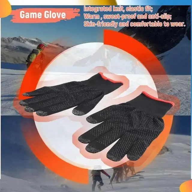 Alt view image 4 of 4 - 2Pcs Game Gloves For PUBG Sweat Proof Non-Scratch Sensitive Press Screen Gaming Finger Thumb Sleeve Gloves