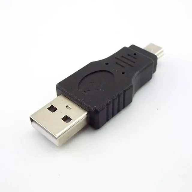 Alt view image 3 of 3 - 5pcs USB 2.0 A Male To Mini USB 5 Pin Male Plug Adapter Connector Converter for PC Laptop Data Transmission L1