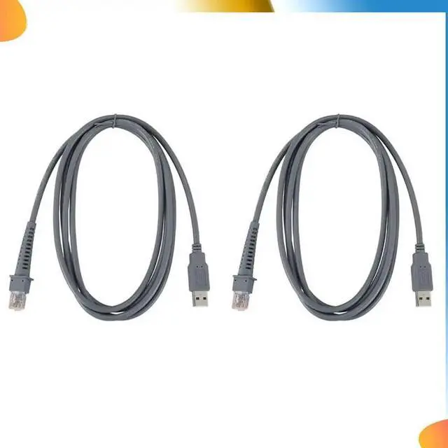 Alt view image 4 of 4 - 2 X USB A Male To RJ45 Cable 7Ft 2M For Symbol LS4278 LS2208 2208AP