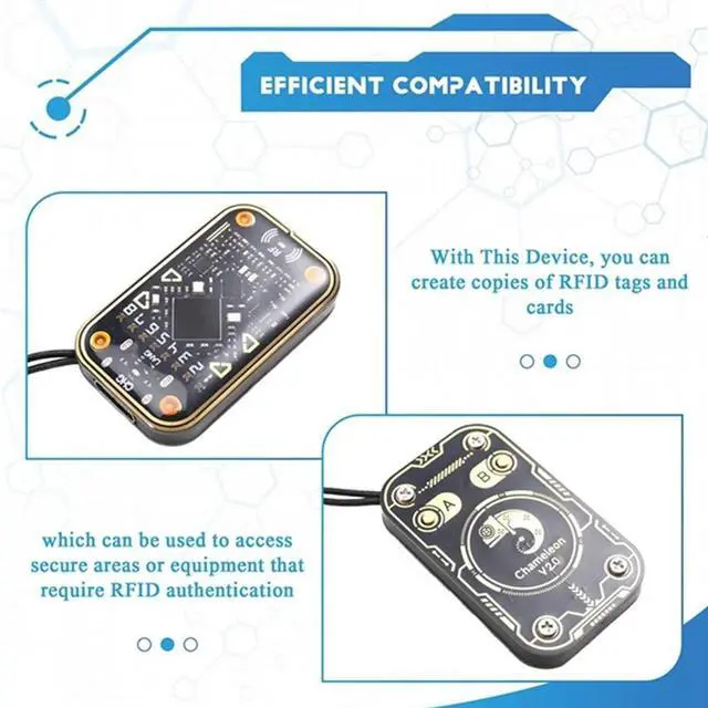 Alt view image 6 of 6 - Chameleon Ultra V2.0 RFID Smart Chip Reader Emulator 125Khz 13.56Mhz Card Decode NFC Duplicator 4Xuid Key+3Xuid Ca