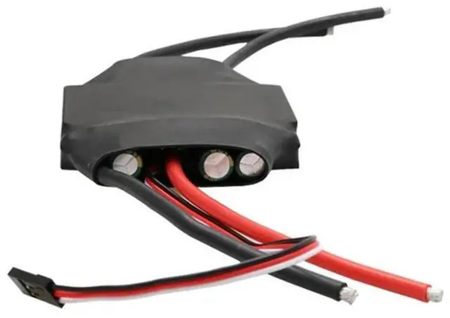 Alt view image 6 of 6 - High-Power 200A 2000W Two-Way Brushed ESC Speed Controller 12V-26V 3S-6S With LED Lights For RC Trawler 997 Motors