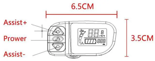 Alt view image 4 of 6 - Ebike Dsiplay VLCD6 6Pin LCD Display for TONGSHENG TSDZ2 Electric Bicycle Central Mid Motor Rich