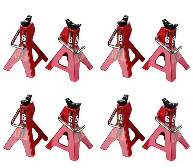 Alt view image 4 of 6 - 8X6 Ton Simulated Jack Metal Mini Jack Stands Decoration For Traxxas TRX4 Axial SCX10 Tamiya CC01 D90 D110 TF2