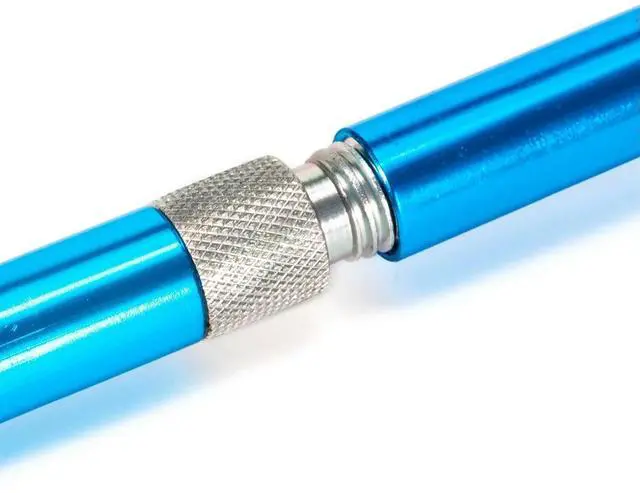 Alt view image 5 of 6 - Blue Aluminum Alloy Pole Spear Detachable Three-Section Removable Harpoon Stainless Steel Barbed Rod Steel Fork Clip Rich