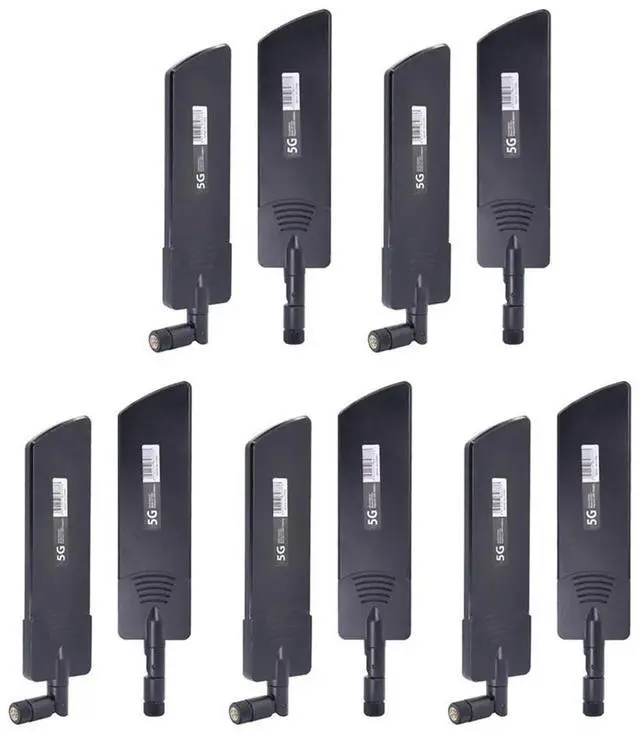 Alt view image 4 of 6 - 10PCS 5G/3G/4G/GSM Full Band Glue Stick Omni Wireless Smart Meter Router Module Gain 40Dbi Antenna, Black SMA Male