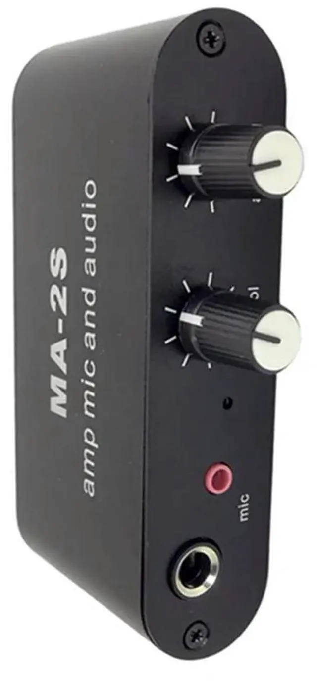 Alt view image 7 of 7 - MA-2S Microphone Music Mixed Preamplifier 6.5Mm Dynamic 3.5Mm Condenser Amplifier MIC And Audio Mixer DC5-12V 5.5X2.1MM