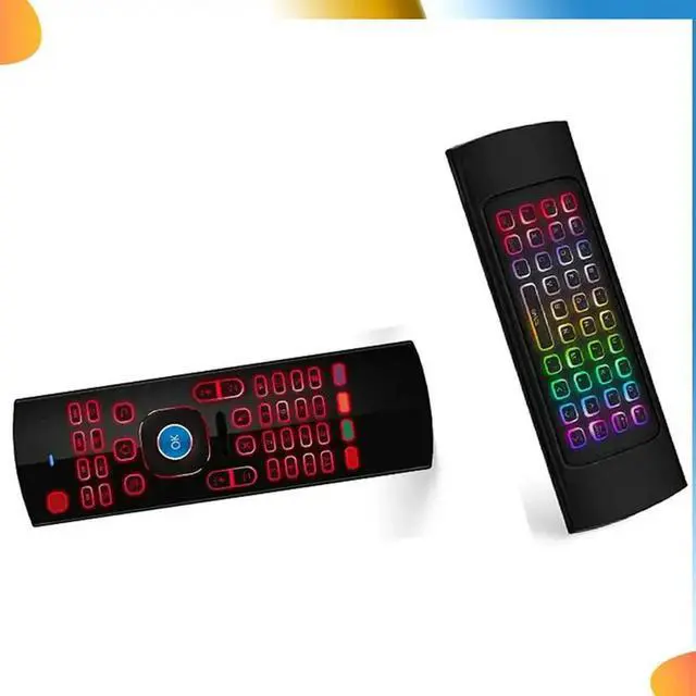 Alt view image 6 of 7 - 3X Air Mouse For Android Tv Box, Mini Wireless Keyboard Air Remote Mouse Control With RGB Backlit MX3 Pro IR Learning