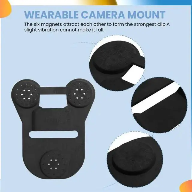 Alt view image 6 of 7 - Body Camera Magnetic Mount, Universal Magnetic Mount Holder, For Universal All Brand Wearable Law Body Cams