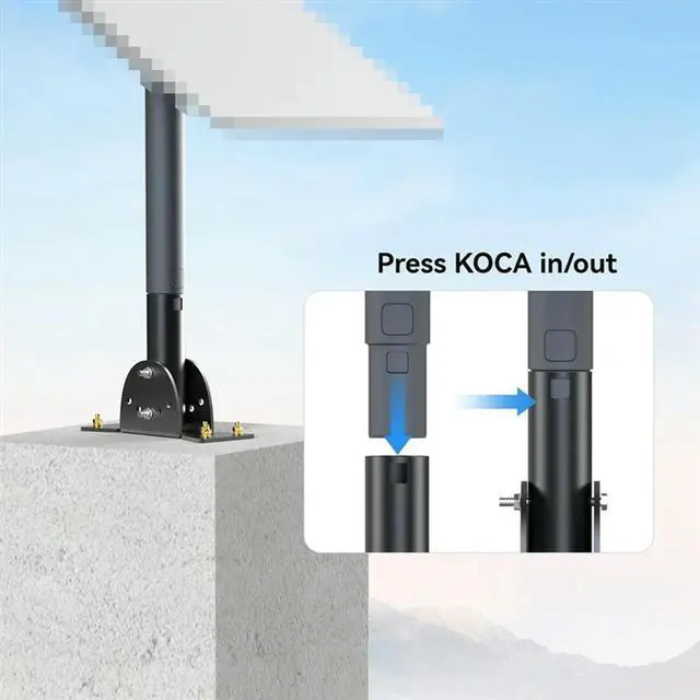 Alt view image 5 of 7 - Adjustable Mounting Kit For Starlink V2 Eave Bracket Satellite Support Stand Practical Internet Dish Pole Mount Kit