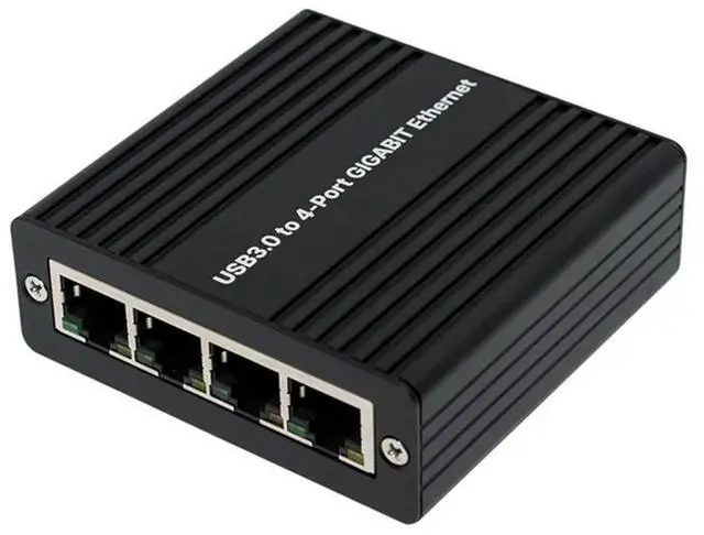Main image of ST7491 RJ45 Gigabit Ethernet Adapter USB3.0 To 4-Port LAN Gigabit Ethernet USB For Gaming Network Card RTL8153