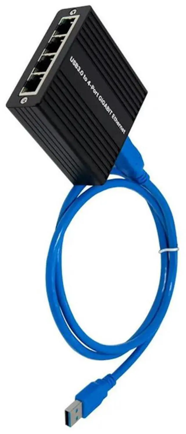 Alt view image 2 of 3 - ST7491 RJ45 Gigabit Ethernet Adapter USB3.0 To 4-Port LAN Gigabit Ethernet USB For Gaming Network Card RTL8153