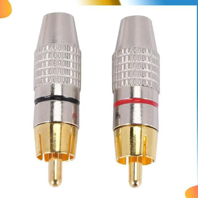 Alt view image 4 of 4 - 120 Pcs RCA Plug Audio Video Locking Cable Connector Gold Plated