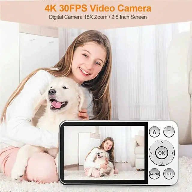 Alt view image 7 of 7 - Video Camera Digital Camera 20MP CCD Autofocus 4K 18X Zoom Anti-Shake Compact With 32GB Card For Student Kids