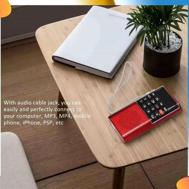 Alt view image 6 of 7 - 10X L-328 Mini Portable Pocket FM Auto Scan Radio Music Audio MP3 Player Outdoor Small Speaker With Voice Recorder