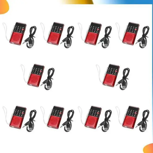 Alt view image 7 of 7 - 10X L-328 Mini Portable Pocket FM Auto Scan Radio Music Audio MP3 Player Outdoor Small Speaker With Voice Recorder