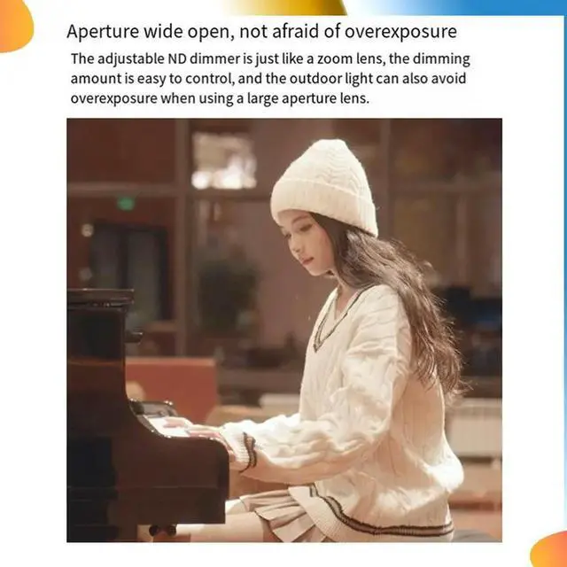 Alt view image 6 of 7 - Nd Filter Portrait Filter Adjustable Reduction Lens Variable ND Medium Gray Density Lens 95Mm ND1.5-5 Big Aperture Anti-Exp