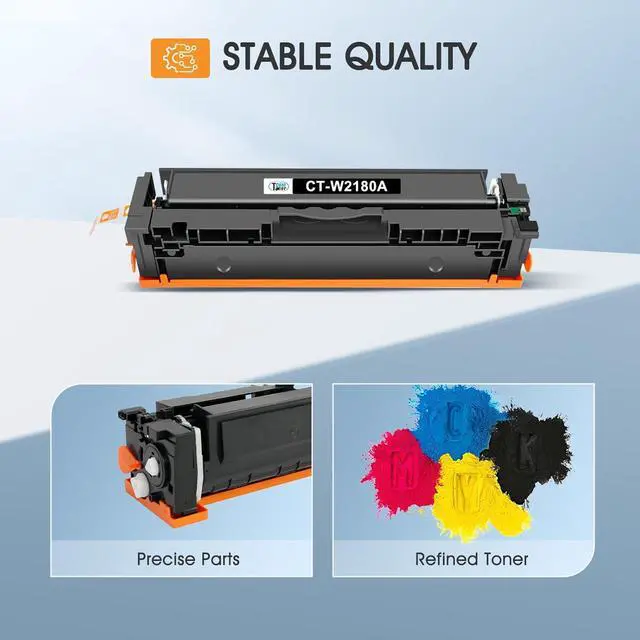 Alt view image 4 of 6 - 218A 218X Toner Cartridges 4 Pack 3301fdw with Chip Compatible Replacement for HP 218A 218X Color Laserjet Pro MFP 3301cdw 3201dw 3301sdw Printer High Yield Ink Set W2180A (Black Cyan Yellow Magenta)