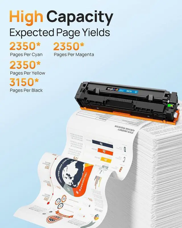 Alt view image 3 of 7 - E-Z Ink 067H 067 Toner Cartridge Compatible Replacement for Canon 067H Toner Cartridge Set High Yield Cartridge 067 to use with Canon imageCLASS MF656Cdw MF654Cdw LBP632Cdw MF653Cdw Printer (4Pack)