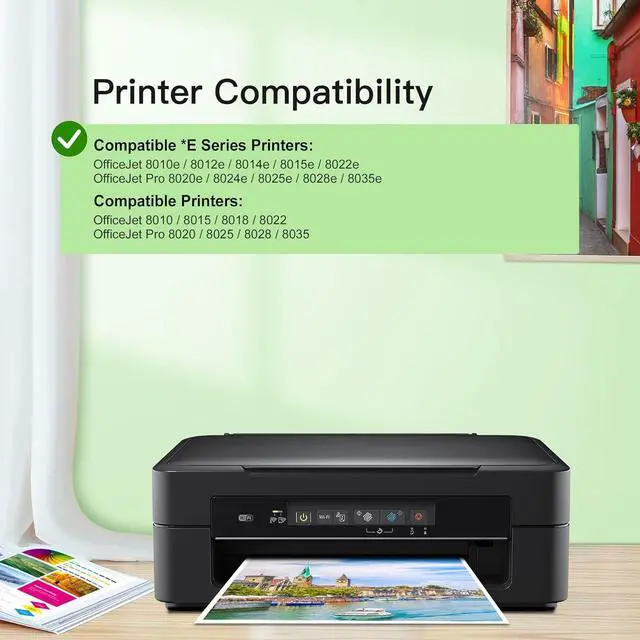 Alt view image 2 of 7 - Ennovor Compatible 910XL Ink Cartridge Replacement for HP OfficeJet Pro 8025e 8028e 8015, Black, Cyan, Yellow, Magenta, 4-Pack