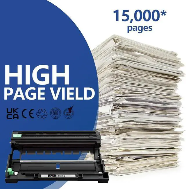 Alt view image 3 of 6 - OKGO Compatible DR830 Drum 2 Pack Compatible Replacement for Brother DR830xl DR-830 Drum Unit use with DCP-L2640DW HL-L2460DW HL-L2405W HL-L2480DW MFC-L2820DW MFC-L2807DW HL-L2400D HL-L2865DW Printer