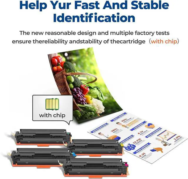 Alt view image 5 of 7 - 508A Toner Cartridges Set Laser Jet M553 M553dn M553n Compatible with HP 508A HP508A 508X CF360A Toner Cartridges 4 Pack(with Chip) for Color Laserjet Enterprise M553 M553dn M553n M553X M552 M577