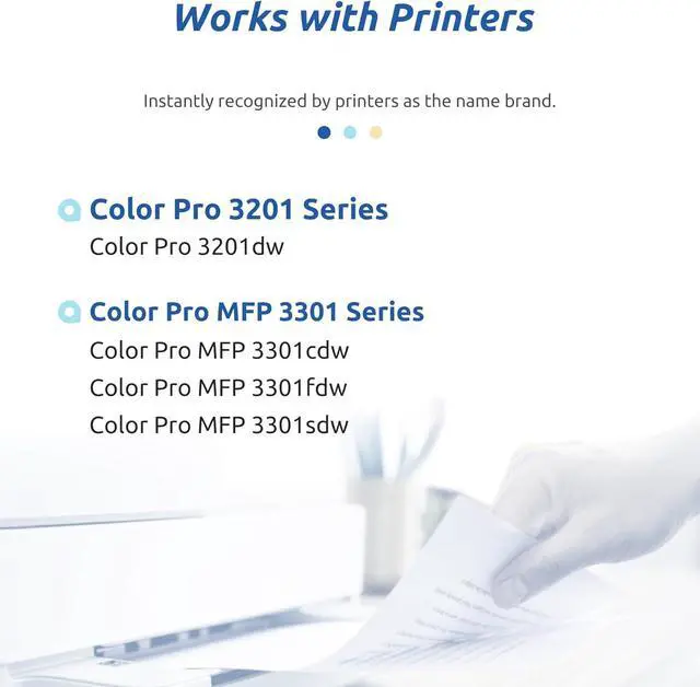 Alt view image 3 of 7 - 218X Toner Cartridge 4 Pack with Chip Compatible Replacement for HP 218X W2180X W2181X W2182X W2183X 218A Works with Color Pro 3201 3201dw MFP 3301 3301cdw 3301fdw 3301sdw Printer High-Yield