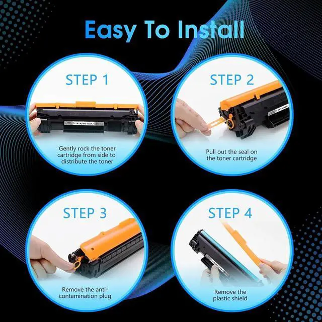 Alt view image 5 of 6 - W1410A 141A Toner Cartridge Compatible Replacement for HP 141A Black Laserjet Toner Cartridge for MFP M140w M139w M110w (2 Black)