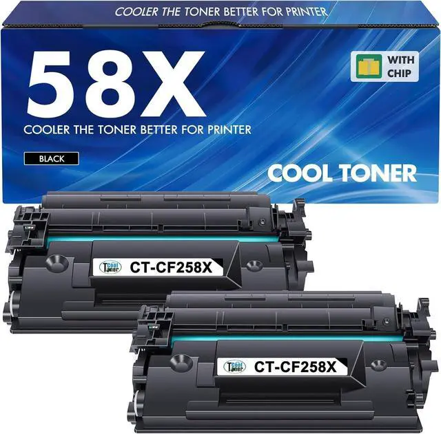 Main image of 58X CF258X Toner Cartridge Black M404n Compatible Replacement for HP 58X CF258X 58A CF258A Toner Cartridge for HP Laserjet Pro M404dn MFP M428fdw M428fdn M428dw Printer Ink High Yield 2 Pack
