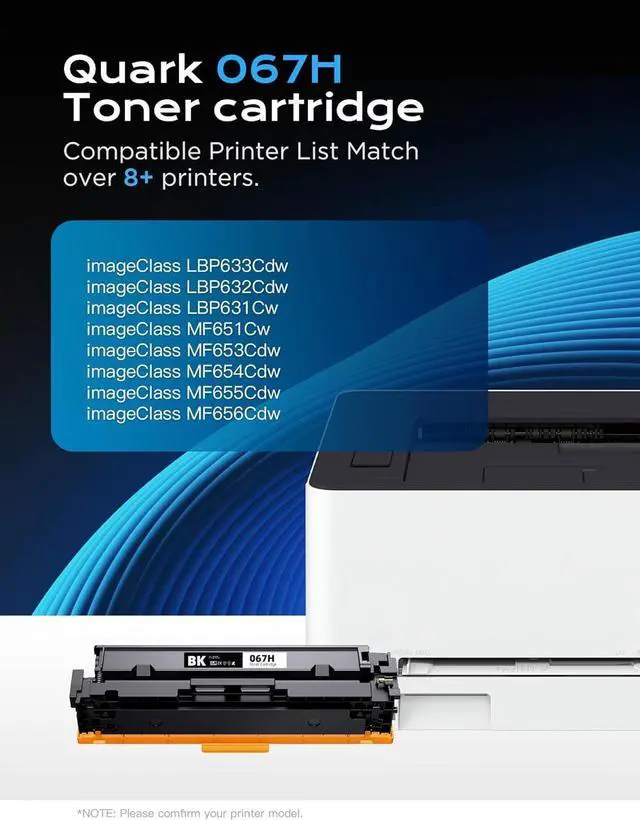Alt view image 2 of 7 - 067H 067 Toner Cartridges Replacement for Canon 067 067-H CRG-067H Work with Canon imageCLASS LBP632Cdw LBP633Cdw LBP631Cw MF653Cdw MF654Cdw MF656Cdw MF651Cw MF655Cdw Printer (4 Pack, B/C/M/Y)