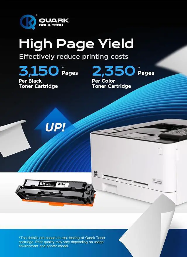 Alt view image 3 of 7 - 067H 067 Toner Cartridges Replacement for Canon 067 067-H CRG-067H Work with Canon imageCLASS LBP632Cdw LBP633Cdw LBP631Cw MF653Cdw MF654Cdw MF656Cdw MF651Cw MF655Cdw Printer (4 Pack, B/C/M/Y)