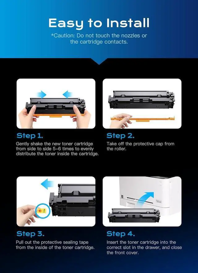 Alt view image 6 of 7 - 067H 067 Toner Cartridges Replacement for Canon 067 067-H CRG-067H Work with Canon imageCLASS LBP632Cdw LBP633Cdw LBP631Cw MF653Cdw MF654Cdw MF656Cdw MF651Cw MF655Cdw Printer (4 Pack, B/C/M/Y)
