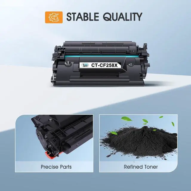 Alt view image 6 of 6 - 58X CF258X Toner Cartridge Black M404n Compatible Replacement for HP 58X CF258X 58A CF258A Toner Cartridge for HP Laserjet Pro M404dn MFP M428fdw M428fdn M428dw Printer Ink High Yield 2 Pack