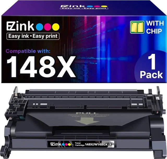Main image of E-Z Ink 148X 148A Compatible Toner Cartridges Replacement for HP 148X W1480X 148A W1480A Toner (with Chip) to Use with HP Pro MFP 4101fdn 4101fdw 4001dn 4001n Printer (Black, 1 Pack)