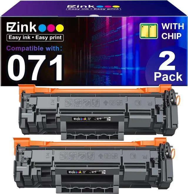 Main image of E-Z Ink CRG-071 071 Toner Cartridges-(with CHIP) Replacement for Canon 071 Black Toner Cartridge CRG071H Work with ImageCLASS LBP122dw LBP122 LBP120 MF270 MF273dw MF275dw Printers (Black, 2 Pack)