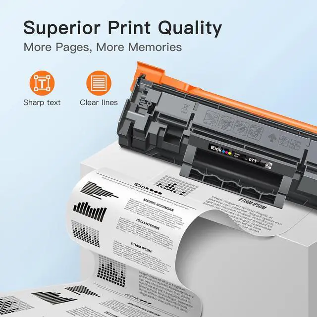 Alt view image 4 of 6 - E-Z Ink CRG-071 071 Toner Cartridges-(with CHIP) Replacement for Canon 071 Black Toner Cartridge CRG071H Work with ImageCLASS LBP122dw LBP122 LBP120 MF270 MF273dw MF275dw Printers (Black, 2 Pack)
