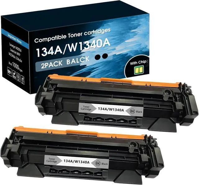 Main image of W1340A Compatible 134A Toner Cartridge (with chip) Replacement for HP 134A Black Toner Cartridge for HP 134X Laserjet M209dw M234dw M234sdw (2 Black)