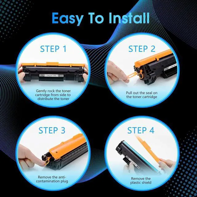 Alt view image 4 of 6 - W1340A (with chip) Compatible 134A Toner Cartridge Replacement for HP 134A Black Toner Cartridge for HP 134X for Laserjet M209dw M234dw M234sdw (2 Black)