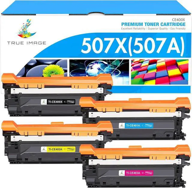 Main image of 507X 507A Toner Cartridge Compatible Replacement for HP 507X 507A CE400X CE401A CE402A CE403A for Enterprise M551 M551n M551dn M551xh M570dn M570dw M575f Printer (Black Cyan Yellow Magenta, 4Pack)
