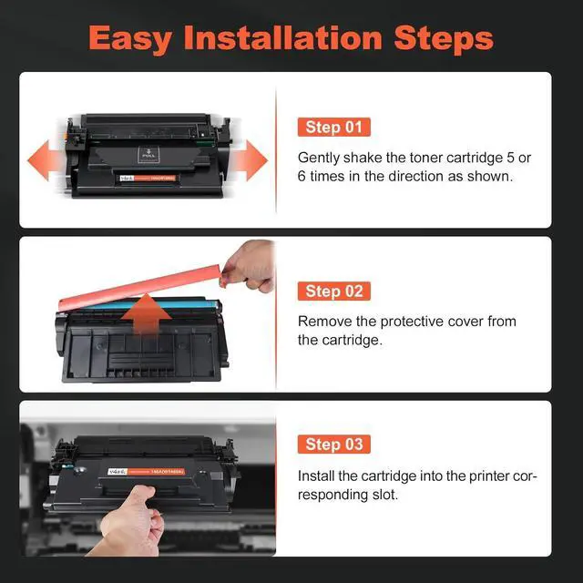 Alt view image 6 of 7 - v4ink 148A W1480A (with Chip) Compatible Toner Cartridge Replacement for HP 148A 148X W1480A W1480X for HP Pro 4001 4001n 4001dw 4001dn MFP 4101 4101fdw 4101fdn Printer Ink (2-Pack Black)