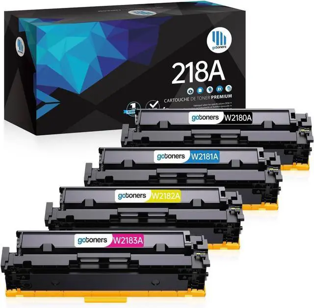 Main image of 218A Toner Cartridge (with Chip) Compatible with HP W2180A 218X W2180X Work with HP Color Pro 3301fdw 3201dw 3301cdw 3301sdw 4 Pack (Black, Cyan, Magenta, Yellow)