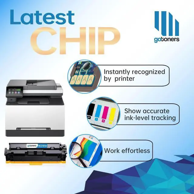 Alt view image 2 of 6 - 218A Toner Cartridge (with Chip) Compatible with HP W2180A 218X W2180X Work with HP Color Pro 3301fdw 3201dw 3301cdw 3301sdw 4 Pack (Black, Cyan, Magenta, Yellow)