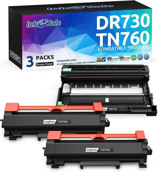 Main image of DR730 Drum TN760 Toner Compatible Set for Brother DR-730 DR730 Drum TN730 TN760 Toner Cartridge Black for Brother Printer MFC-L2690DW MFC-L2710DW MFC-L2717DW MFC-L2750DW HL-L2325DW HL-L2350DW Toner