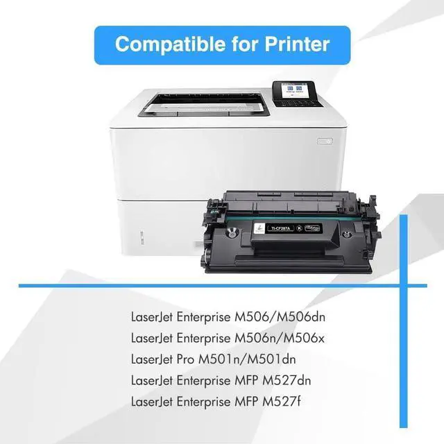 Alt view image 2 of 6 - TRUE IMAGE Compatible 87A Toner Cartridge Replacement for HP 87A 87X CF287A CF287X for HP Laserjet Enterprise M501dn M506dn M506n M506x, MFP M527dn M527f Printer Ink (Black, 2-Pack)