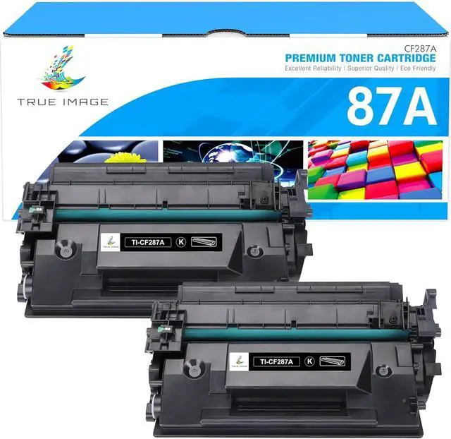 Main image of TRUE IMAGE Compatible 87A Toner Cartridge Replacement for HP 87A 87X CF287A CF287X for HP Laserjet Enterprise M501dn M506dn M506n M506x, MFP M527dn M527f Printer Ink (Black, 2-Pack)